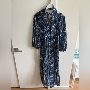 Tuckernuck Navy and White Long Sleeve Dress